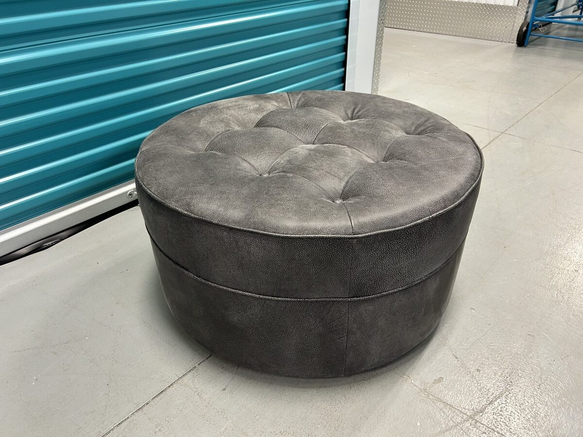 La-Z-Boy Roundabout Ottoman — Nubuck Leather